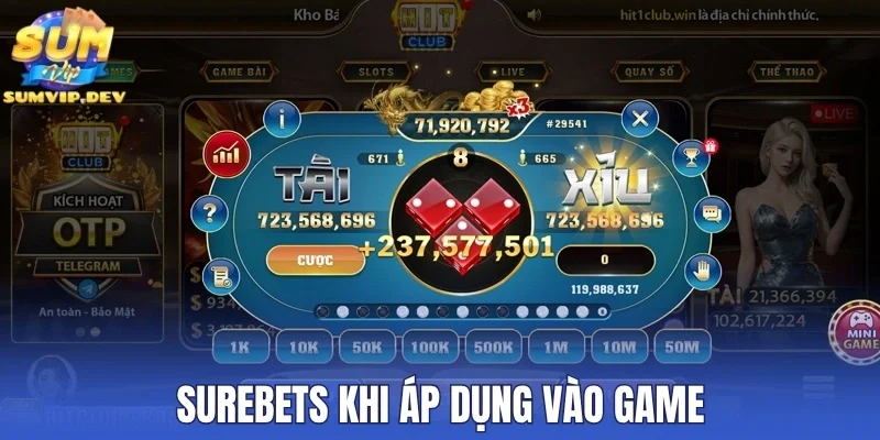 Surebets khi áp dụng vào game